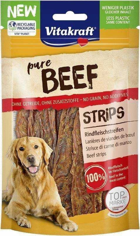 Šunų Skanėstai - VITAKRAFT Pure jautiena Strips 80 g