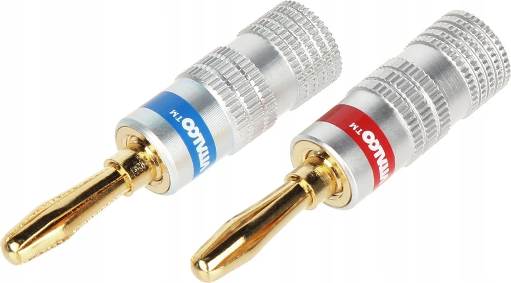 BAN-PLUG-HQ BANANA PLUG PAIR RAUDONA + MĖLYNA VITALCO