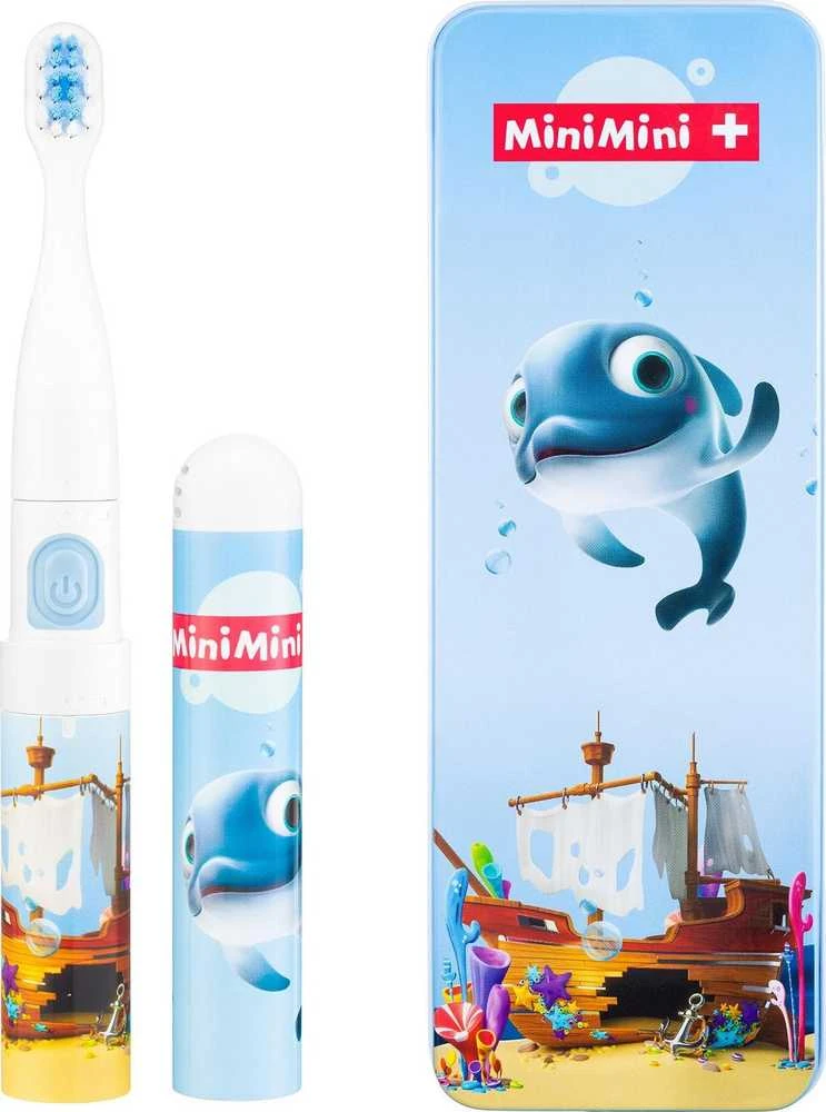 Dantų šepetėlis Šepetėlis Vitammy Smile MiniMini+ Delfinek Finek Žydra