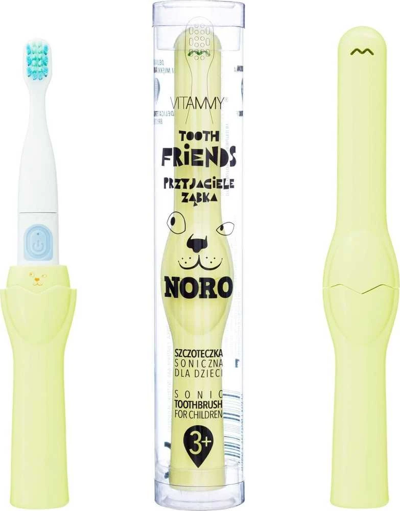 Dantų šepetėlis Šepetėlis Vitammy Tooth Friends Noro Geltona