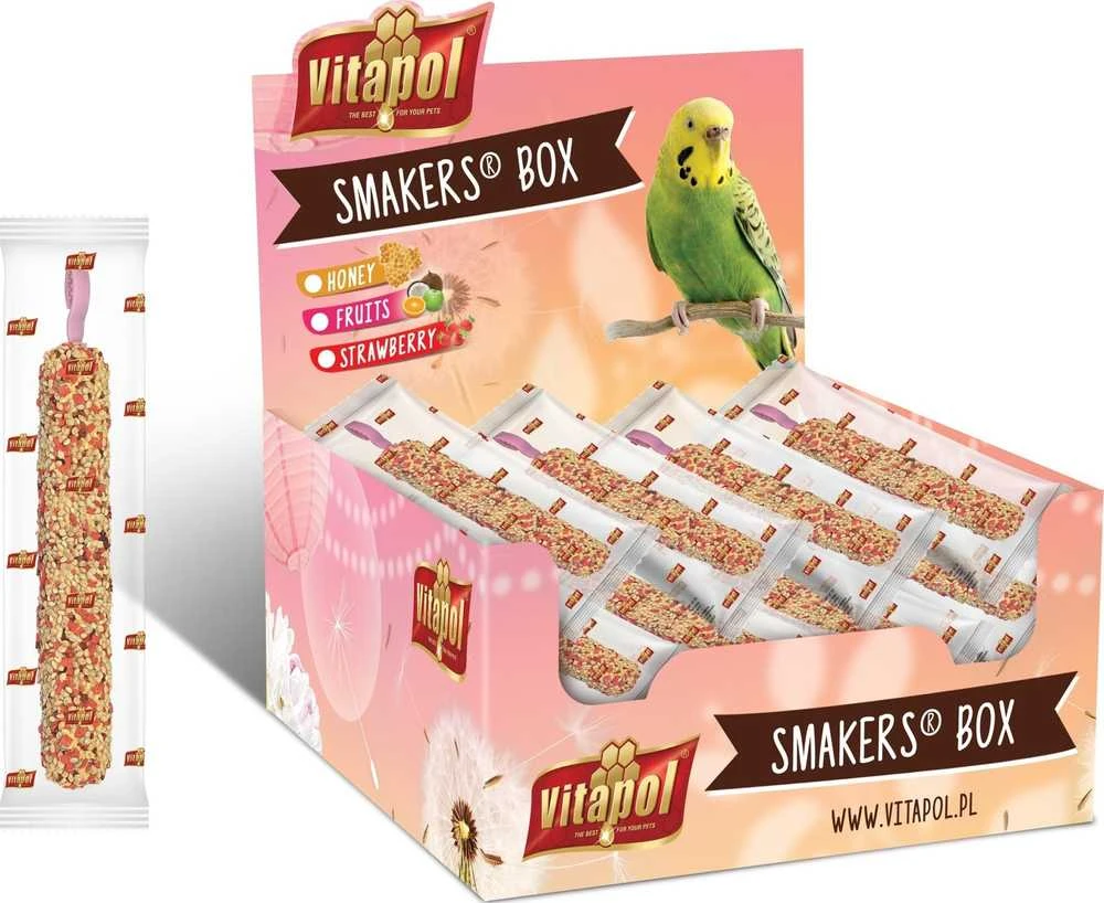 Vitapol SMAKERS BRAKŽIŲ DĖŽUTĖ GORUOTAI PAPŪGAI 12vnt / dėžutė