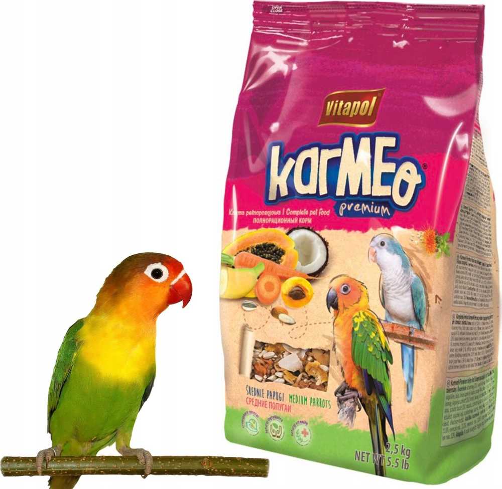 Vitapol Karmeo Premium visavertis maistas vidutinėms papūgoms, 2,5kg