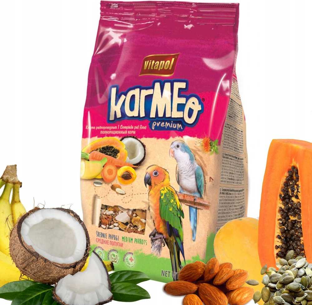 Vitapol Karmeo Premium visavertis maistas vidutinėms papūgoms, 2,5kg