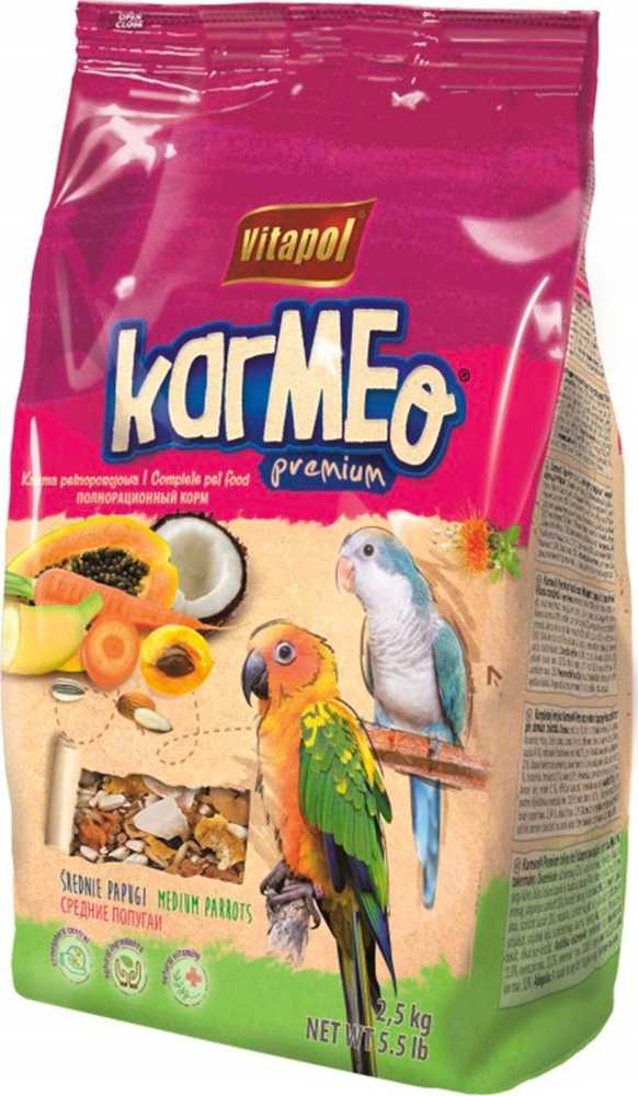 Vitapol Karmeo Premium visavertis maistas vidutinėms papūgoms, 2,5kg