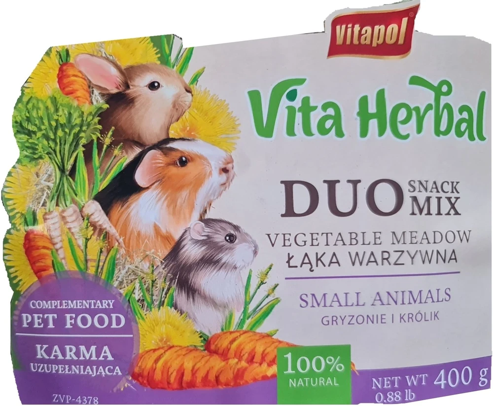 Vitapol Vita Herbal Duo Snack - daržovių pieva graužikams ir triušiams 400g