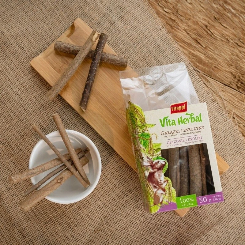 Vitapol Vita Herbal lazdyno šakelės graužikams ir triušiams, 50 g, 4 vnt./doz.