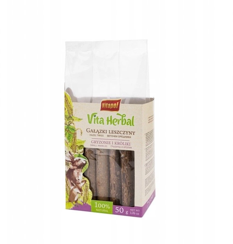 Vitapol Vita Herbal lazdyno šakelės graužikams ir triušiams, 50 g, 4 vnt./doz.