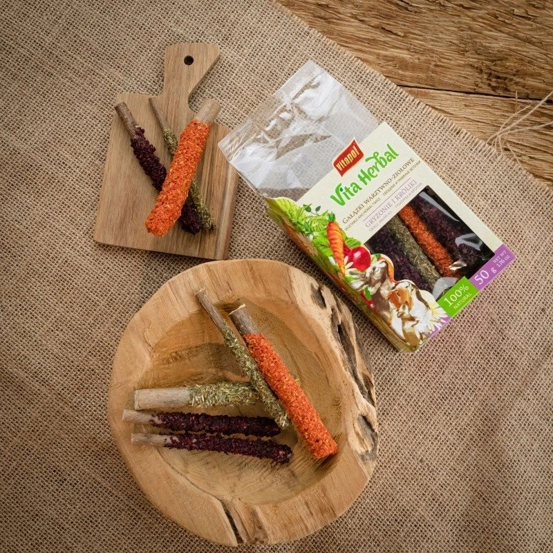 Vitapol Vita Herbal daržovių-žolelių šakelės graužikams ir triušiui 50 g, 4 vnt./disp