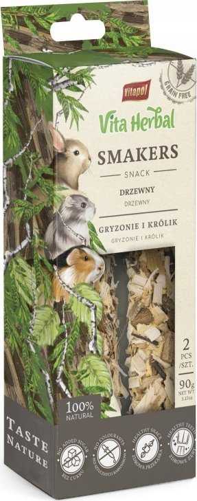 Vitapol Vita Herbal Smakers mediena graužikams ir triušiams 90 g, 5 vnt