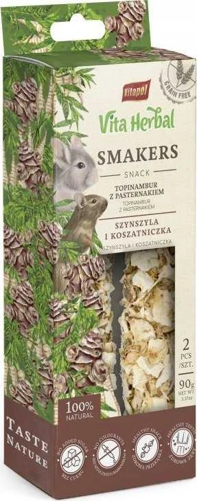 Vitapol Vita Herbal Smakers topinambas su pastarnokais šinšiloms ir degui, 90g, 5 vnt.