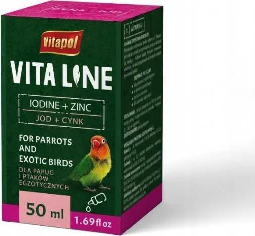 Vitapol Vitaline Cinkas + jodas egzotiniams paukščiams 50ml