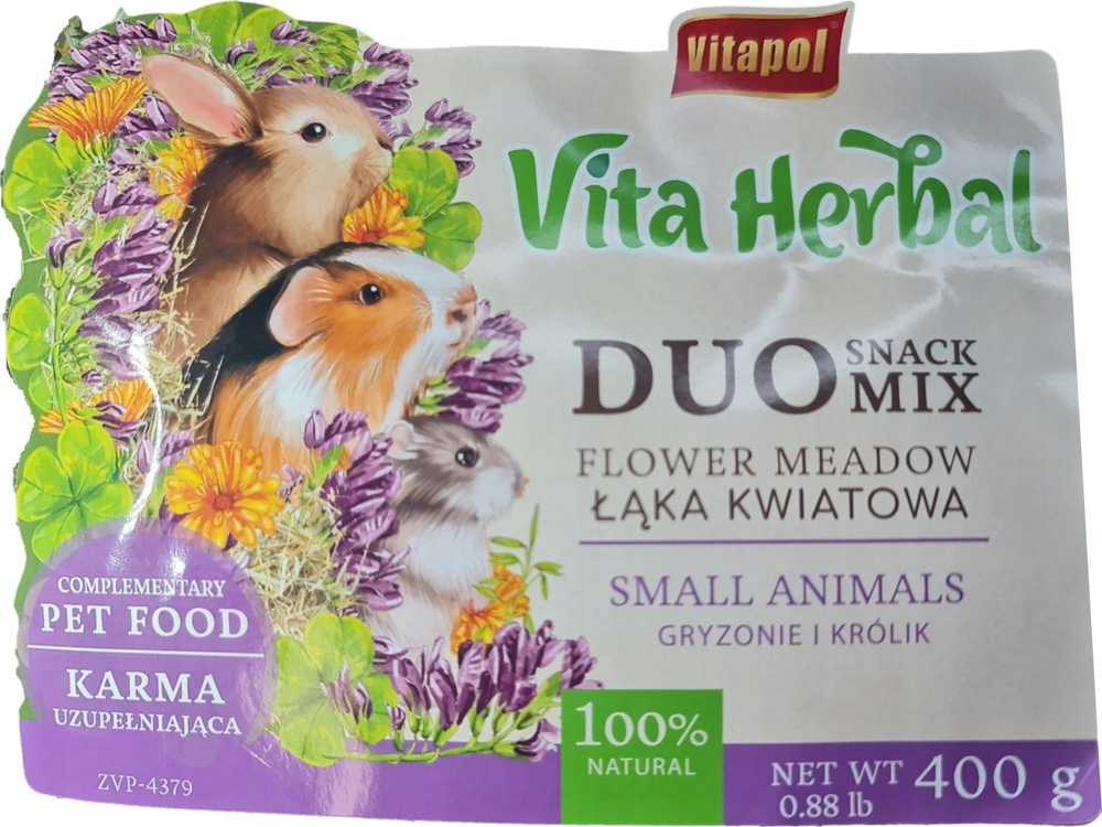 Vitapol VITAPOL - VITA HERBAL duo snack sianko łąka kwiatowa gryzoń królik 400g