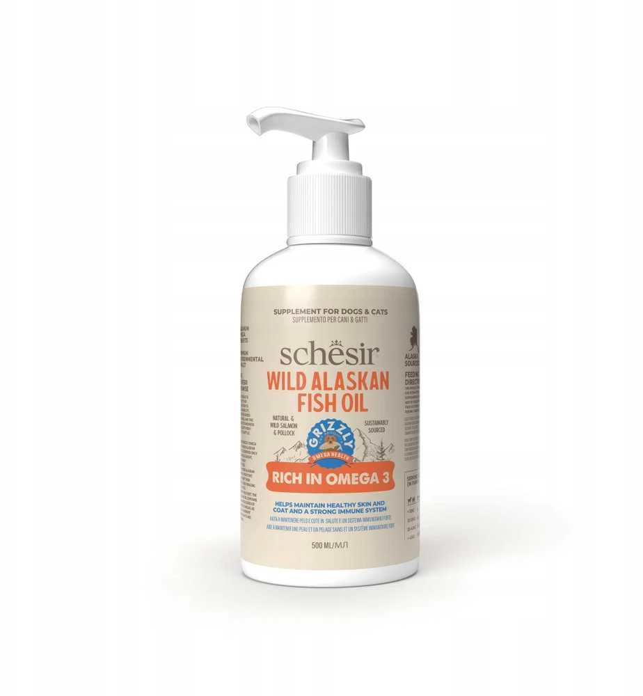 Grizzly - Schesir Grizzly Wild Aliaskos žuvų taukai 500 ml