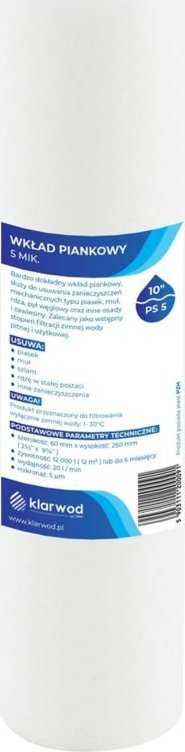 Viteco Kasetė polipropylenowy Klarwod do filtra 10 PS 5 (G8WFSP10-5)