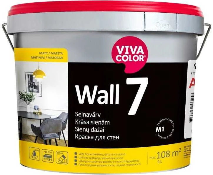 VivaColor sienų dažai 7 vnt. 0,9 l