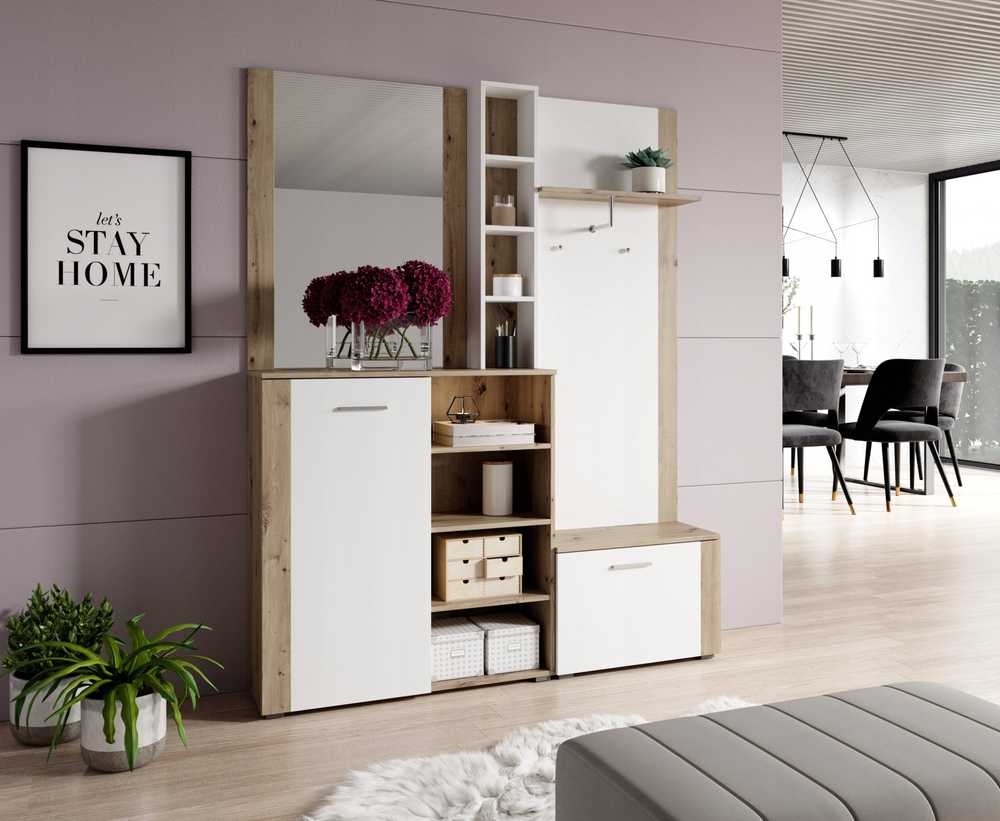 Vivaldi Meble BARRY HALLEY OAK ARTISAN / Baltas Matinis LE