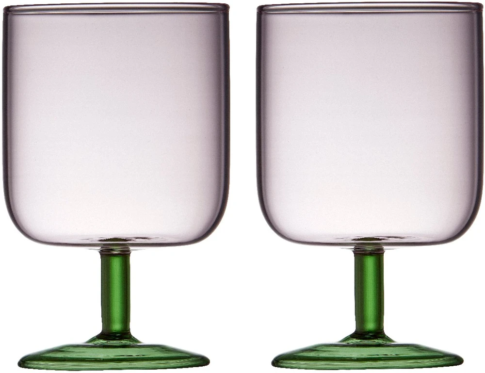 Vyno taurės Lyngby Glas Torino Rožinė/Žalias
