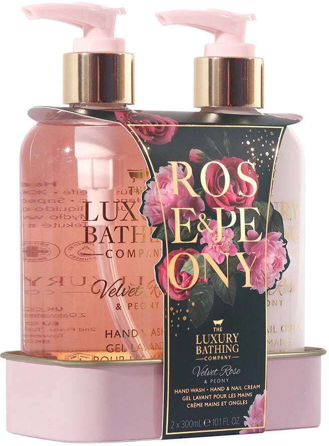 Vivian Gray Grace Cole Rose & Peony drėkinančių rankų priežiūros dovanų rinkinys 2 vnt.