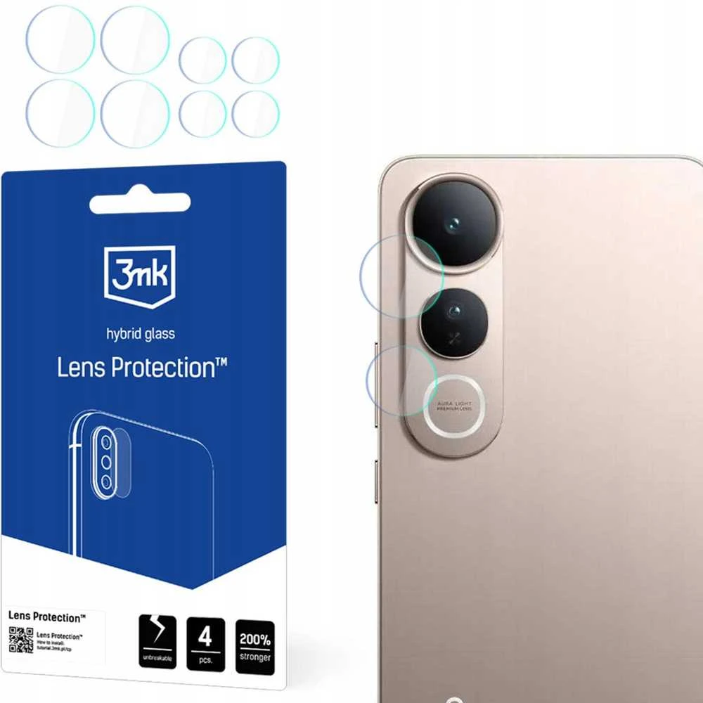 3Mk apsauga 3mk objektyvo apsauga hibridinis stiklas, skirtas „Vivo V50 Lite 4G“ kameros objektyvui