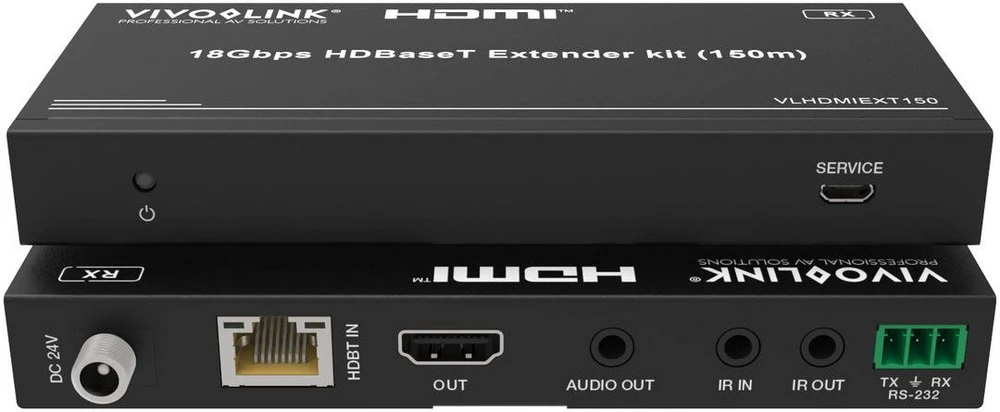 Vivolink HDBaseT imtuvas 18Gbps su jungčių panele