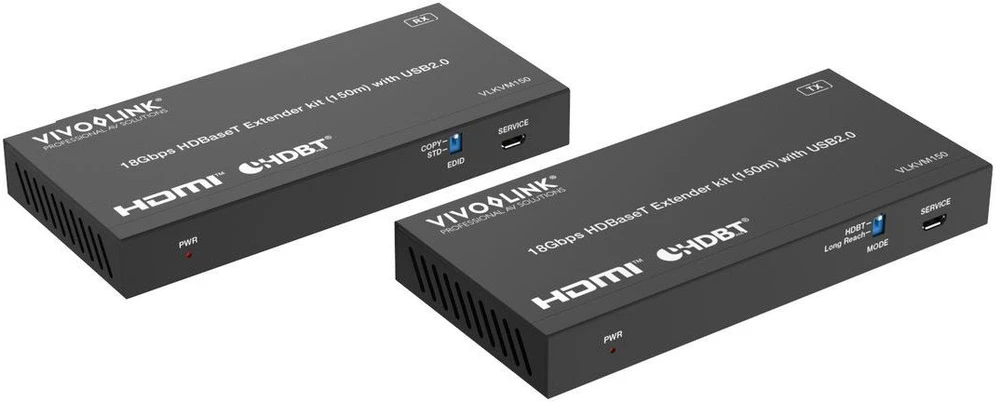 „VivoLink“ 18 Gbps HDBaseT KVM rinkinio perjungiklis (150 m)