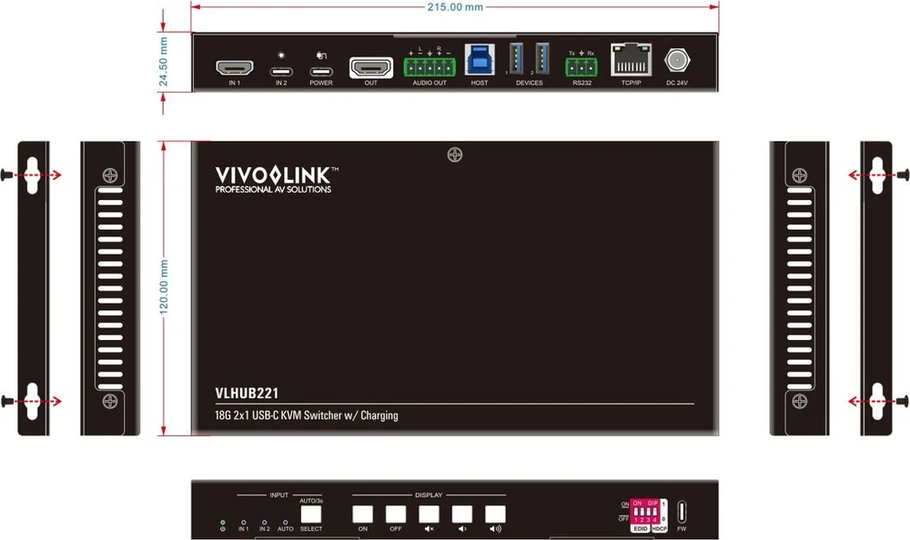 VivoLink 4K Presentation HDMI and AV signalo perdavimo sistema