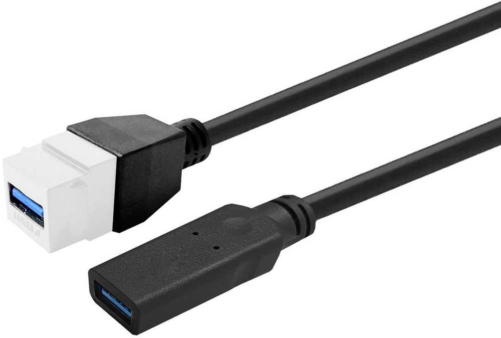 Kabelis USB VivoLink PROKEYUSB3AFF0,2W Keystone USB3.0 Baltas