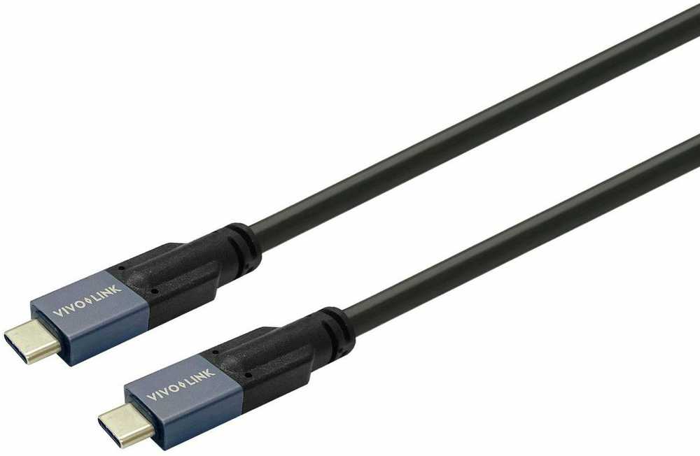 Kabelis USB VivoLink USB-C - USB-C 9 m Juodas (USB-C to USB-C Cable 9m)