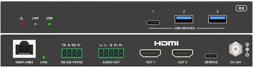 Przełącznik VivoLink USB3.2 Gen 1 Extender (100m)