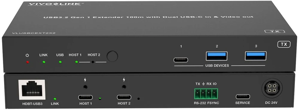 Przełącznik VivoLink USB3.2 Gen 1 Extender (100m)