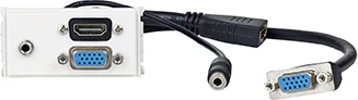 Montavimo skydelis su HDMI, VGA ir garso jungtimis
