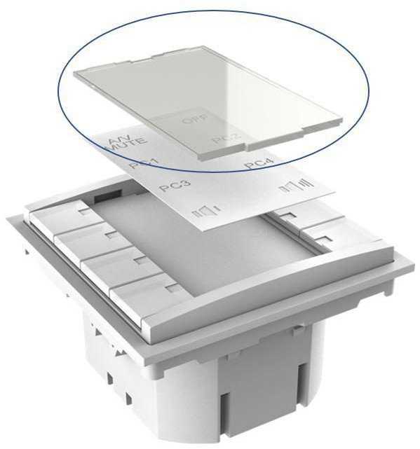 VivoLink Vivolink VLCP8B-PLEXIGLASS panel przyciskowy Baltas