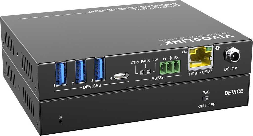 „VivoLink Vivolink VLUSB3EXT100D“ KVM ilgintuvo jungiklis