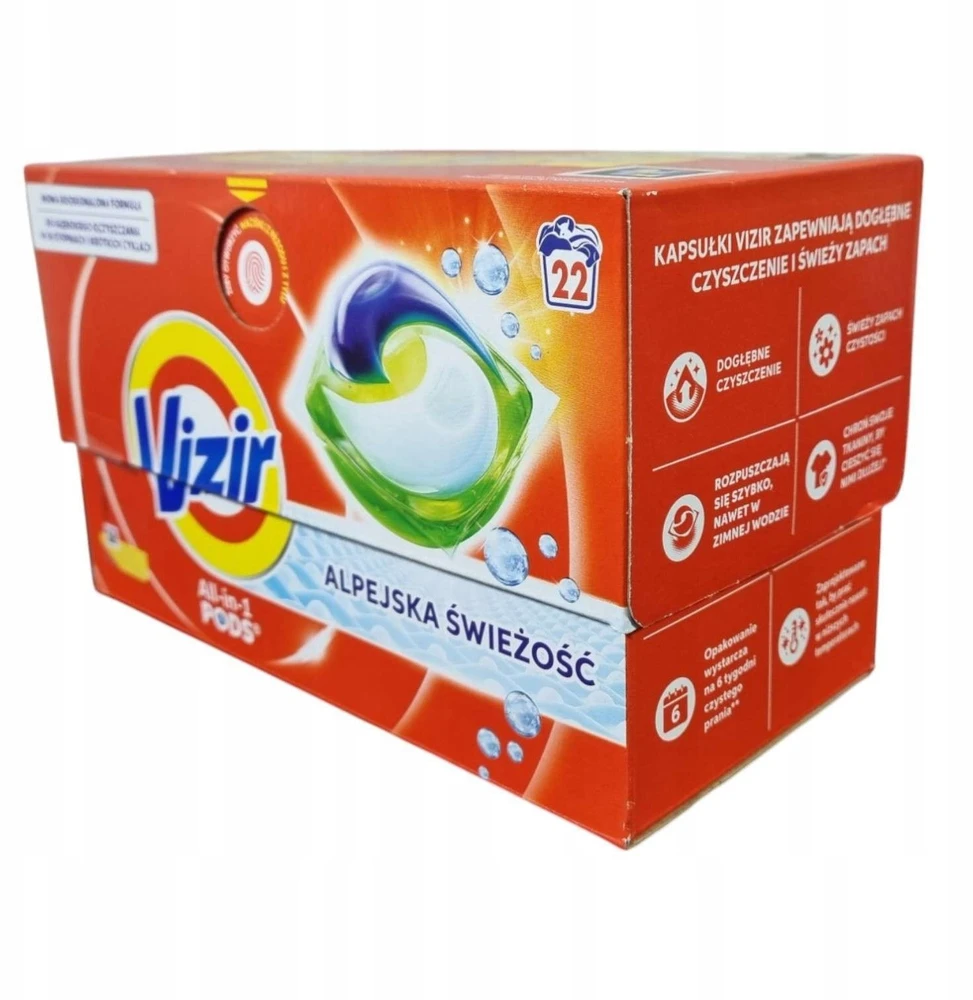 Vizir All in 1 Pods Alpiškas Šviežumas – Skalbimo kapsulės 22 vnt. (746113)