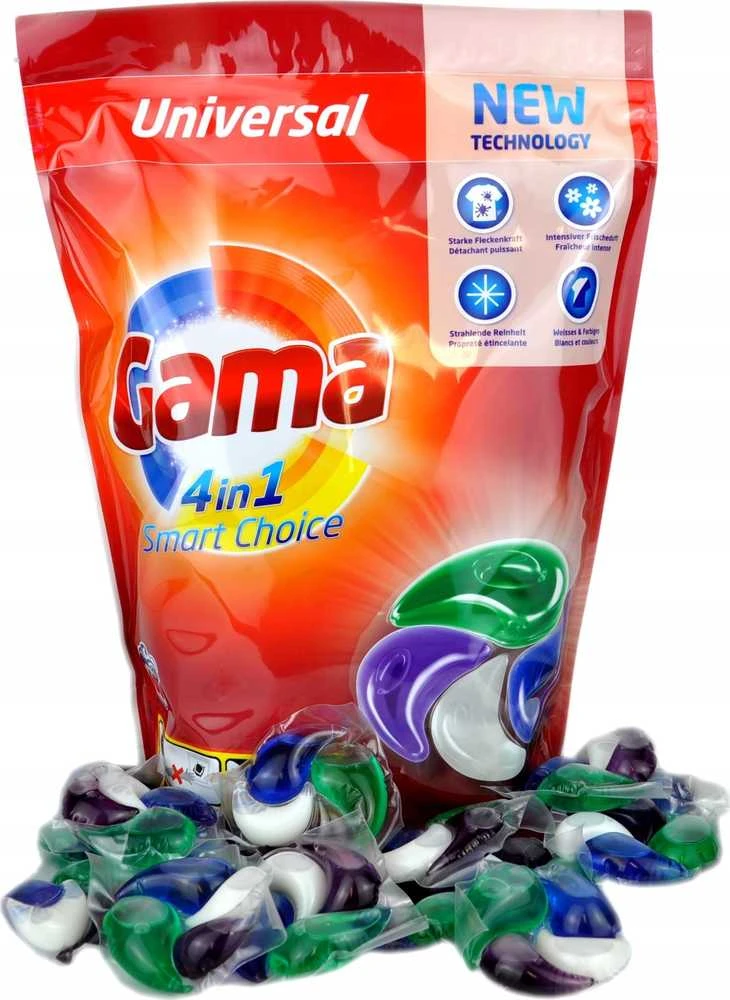 Skalbimo kapsulės Gama, 60 kaps