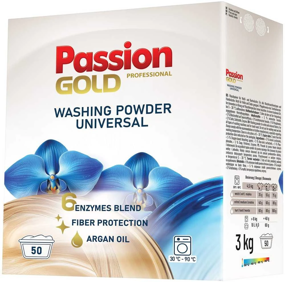 Vizir PASSION GOLD Professional Universalūs skalbimo milteliai 3kg