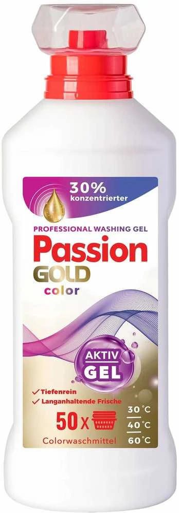 Vizir PASSION GOLD profesionalus skalbimo gelis spalvotiems drabužiams 2 L
