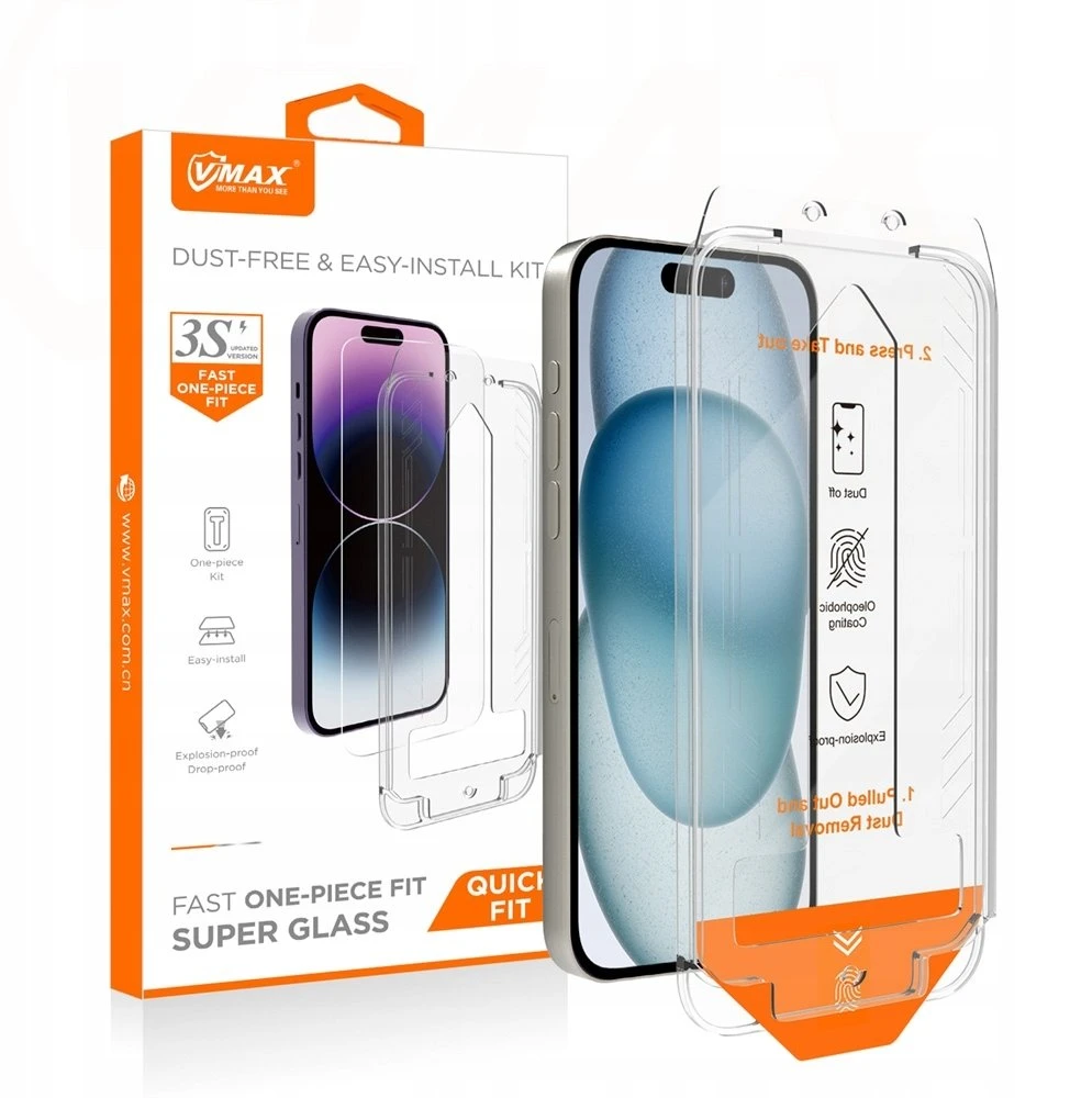 Vmax apsauginis stiklas 2,5D Normal Clear Glass Apple iPhone 15 Pro 6,1"