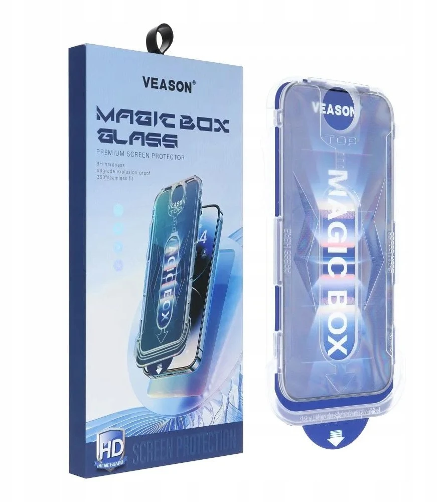 6D Pro Veason Easy-Install Glass + aplikatorius - skirtas iPhone 16 juodas