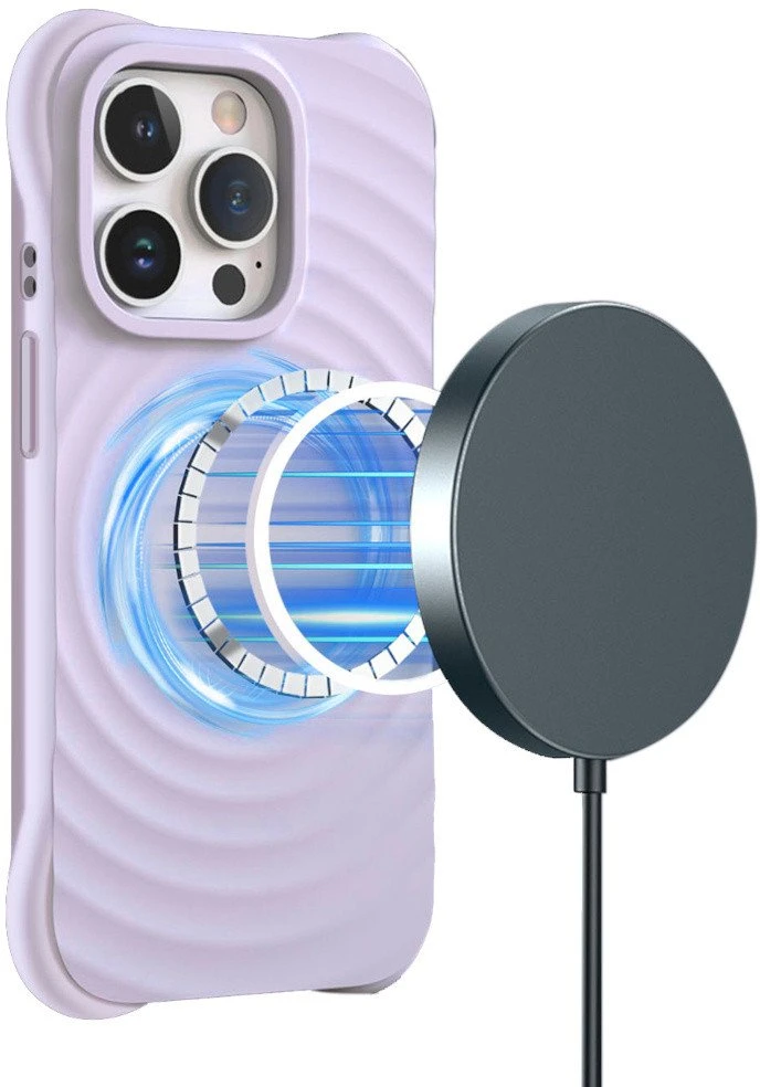 TFO "Circle Mag" dėklas "iPhone 15 Pro 6,1", šviesiai violetinės spalvos