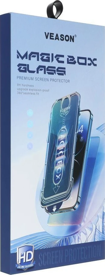 6D Pro Veason Easy-Install Glass + aplikatorius - skirtas iPhone 14 Pro Max juodas