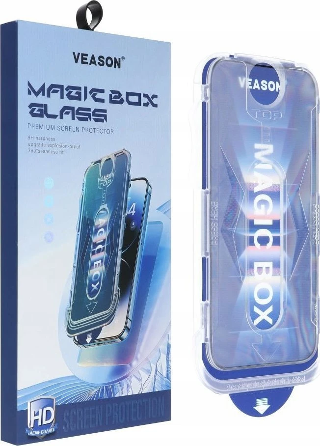 6D Pro Veason Easy-Install Glass + aplikatorius - iPhone X / XS juodas