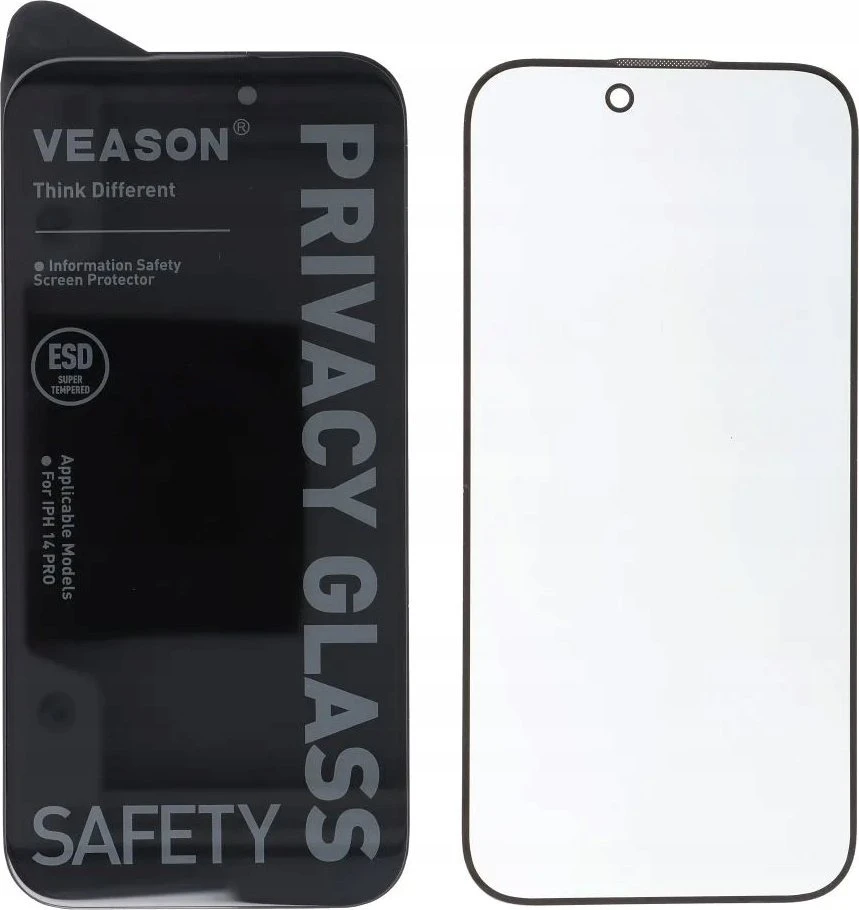 6D Pro Veason Privacy Glass - for Iphone 14 Pro juodas