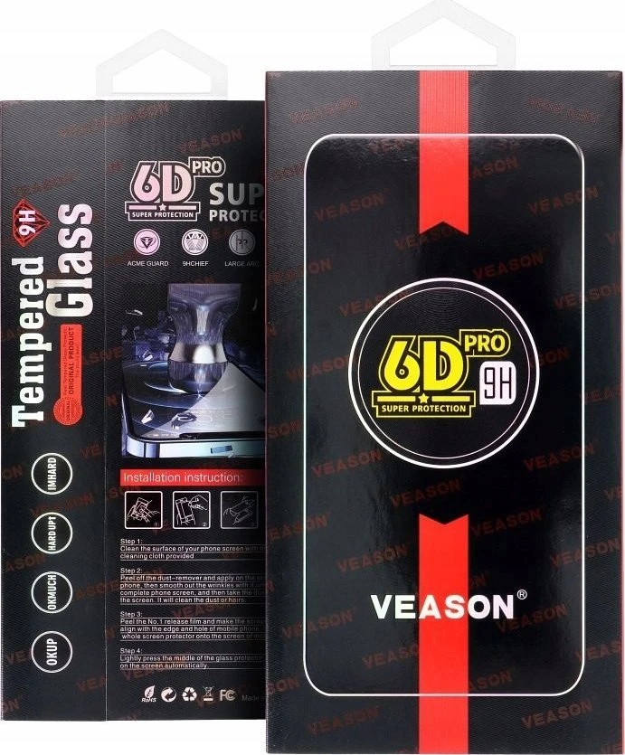 6D Pro Veason Privacy Glass - for Iphone 14 Pro juodas