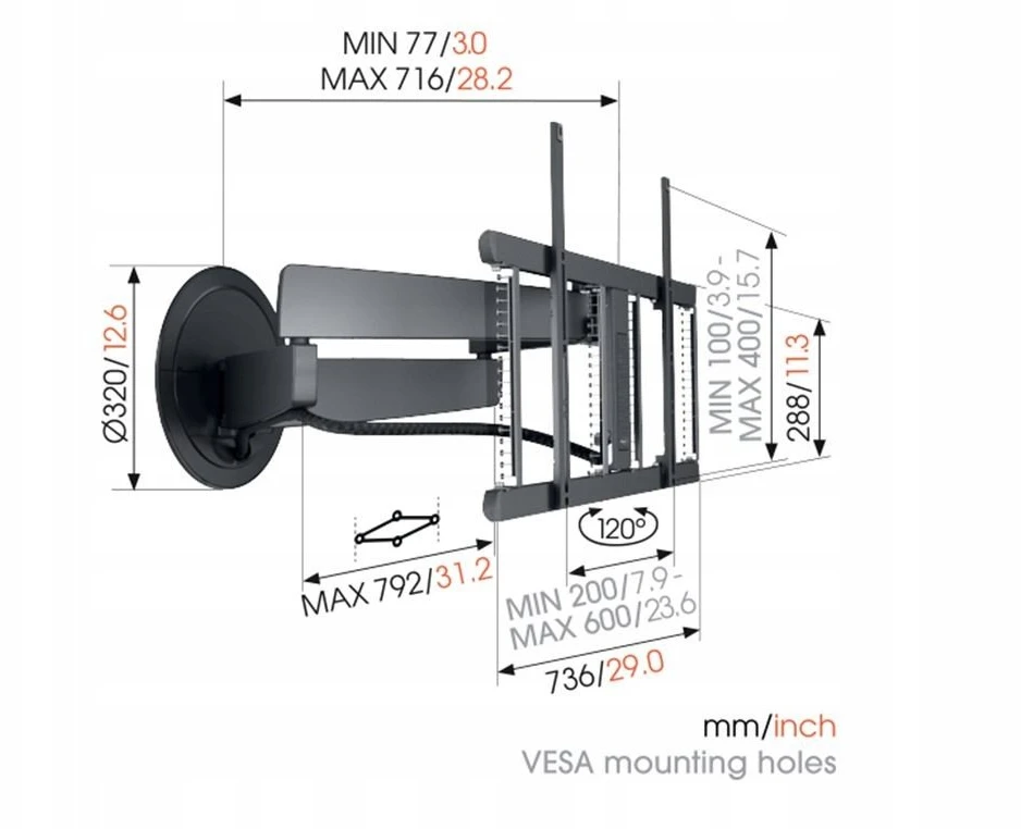 Vogel's TVM 7675 MotionMount – elektrinis laikiklis