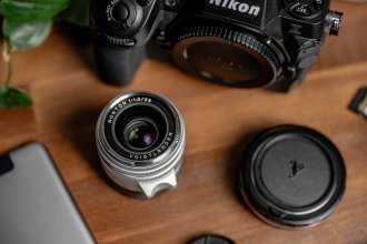 Voigtlander objektyvas Nokton I Vintage Line 28 mm f/1,5, skirtas Leica M – sidabrinis
