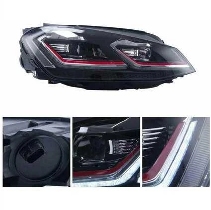 Volkswagen Golf 7 priekiniai raudoni žibintai