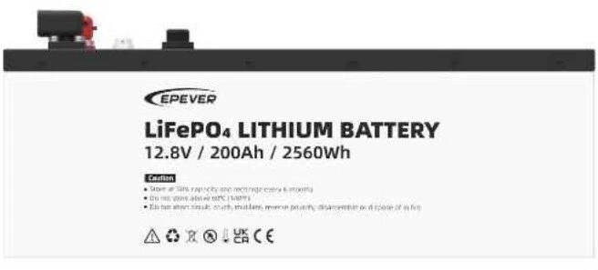 Volt Akumuliatorius Epever LiFePO4 12.8V 200Ah IP65 (LFP2.56KWH12.8V-P65L1)