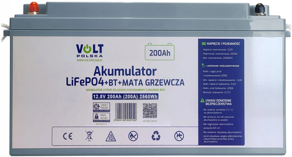 Volt AKUMULIATORIUS LIFEPO4 12,8V 200 AH (200A) +
