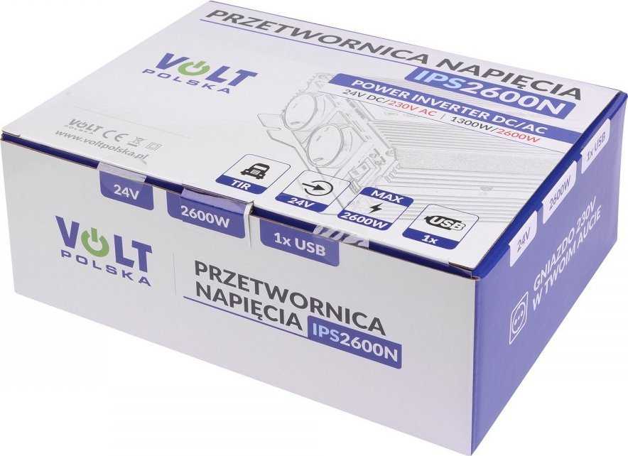 Volt Myk Auto Įtampos keitiklis IPS 24/230V (1300/2600W)